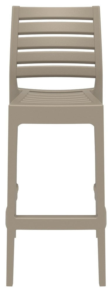 Compamia Ares Resin Barstool Taupe, Set of 2
