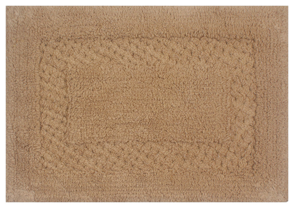 Classy Bath Rugs Set, 17"x24" Rectangle, Linen