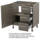 Windbay 30" Free Standing Vanity, Taupe Grey, Black Stone Countertop