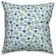 Tulip Pattern, Dark Blue Outdoor Throw Pillow, 20"x20"