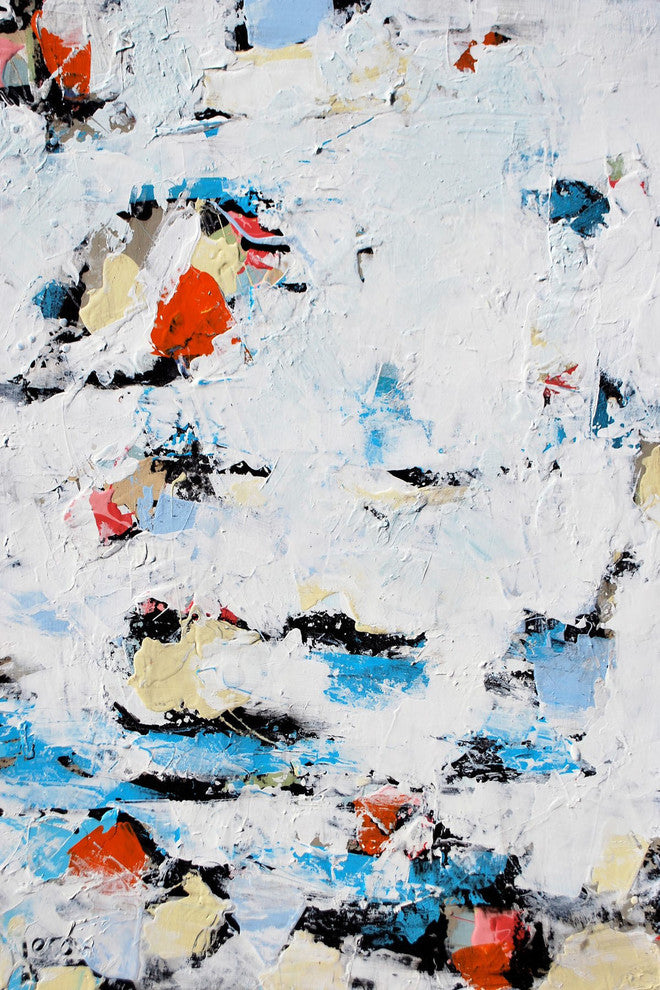 "Fire and Ice" Painting Print on Wrapped Canvas, 24"x36"