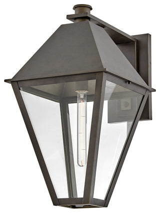Hinkley Endsley Large Wall Mount Lantern, Blackened Brass