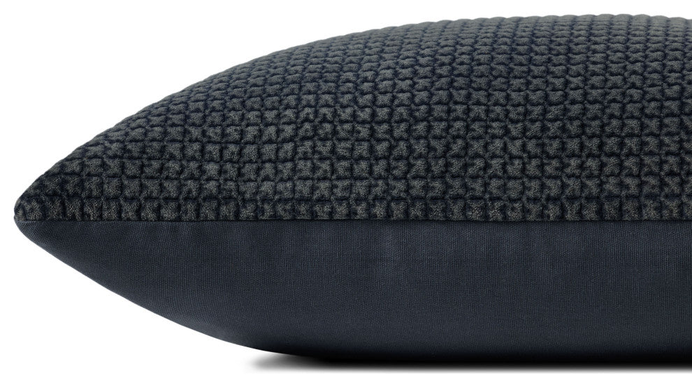 Loloi PLL0130 Pillow, Dark Navy, Cover With Poly