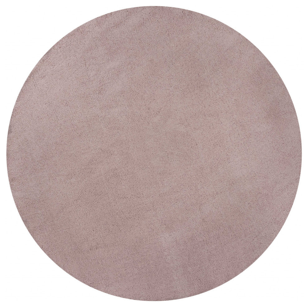 6' Rose Pink Round Indoor Shag Rug