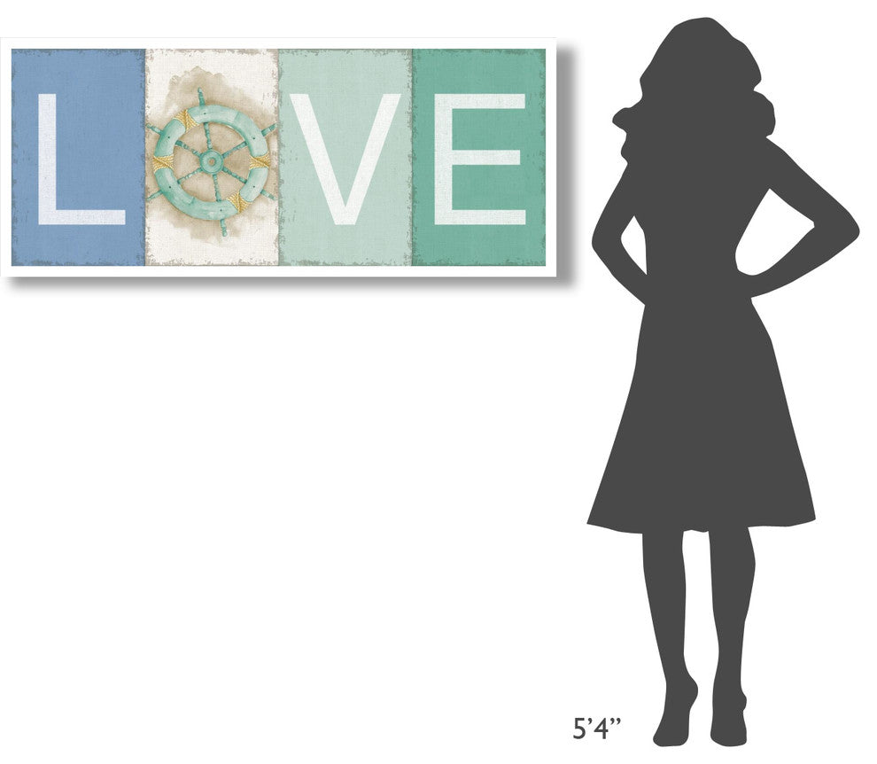 "New Horizons Love" Digital Paper Print by Elyse DeNeige, 52"x22"