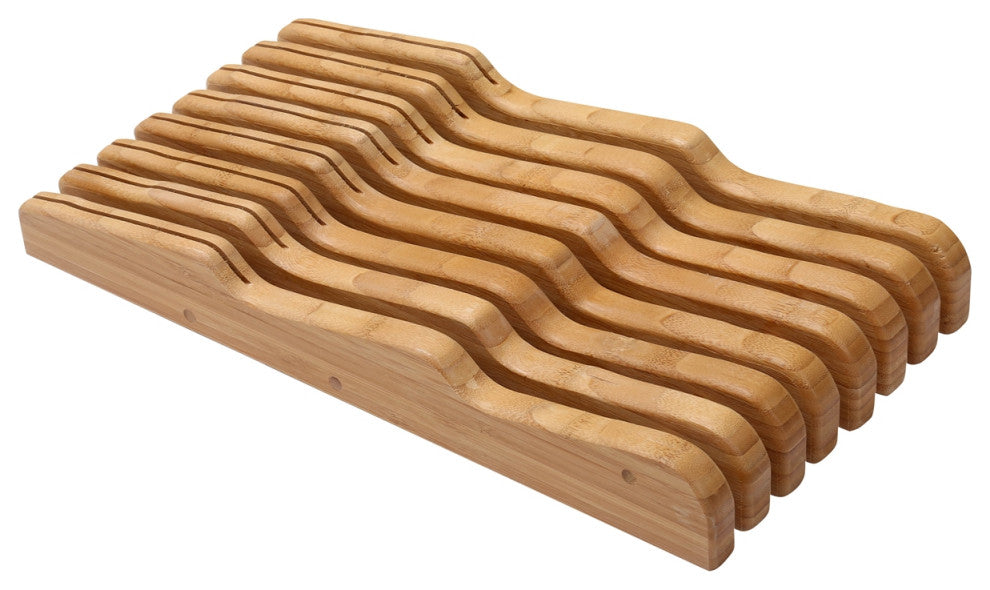 YBM Home In-Drawer Bamboo Kitchen Knife Block Holds 15 Knives