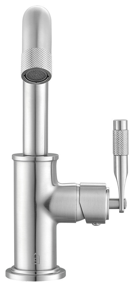 Industria Single Hole Single Lever Bathroom Faucet, Brushed Nickel