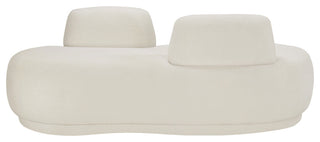 Argyle Upholstered Chaise/Loveseat, Cream, Teddy Fabric