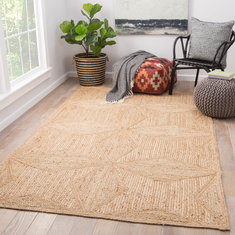 Jaipur Living Abel Natural Geometric Beige Area Rug, 10'x14'