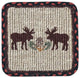 Moose/Pinecone Wicker Weave Trivet 9"x9"