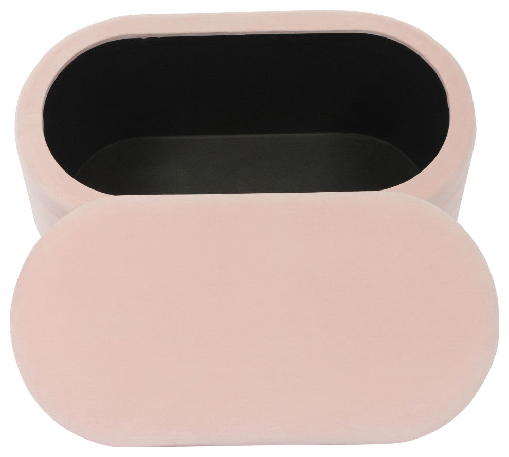 TOV Furniture Lillian Blush Velvet Storage Bench