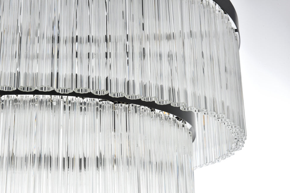 Home Living 32" Chandelier, Black