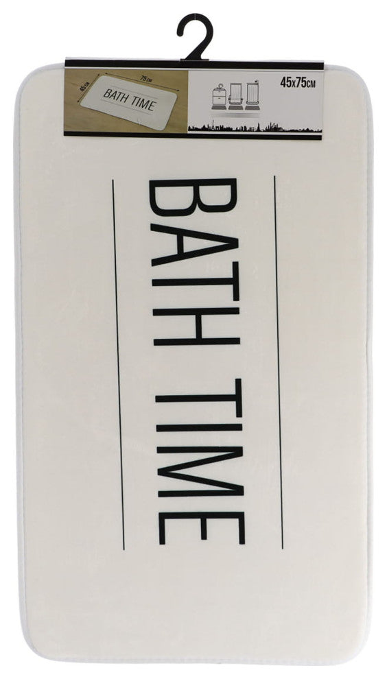 Bathroom Accessories Bath Time Collection, White, Bathmat