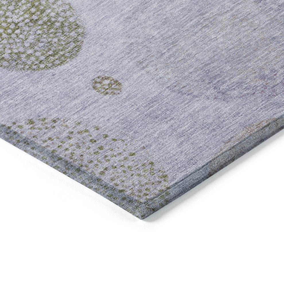 Machine Washable Indoor/Outdoor Chantille ACN1897 Violet 8' x 8' Round Rug