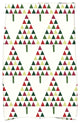 Triangle Trees 2 Holiday Geometric Print Kitchen Towel, Cream