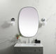 Metal Frame Oval Mirror 27X40 Inch, Silver