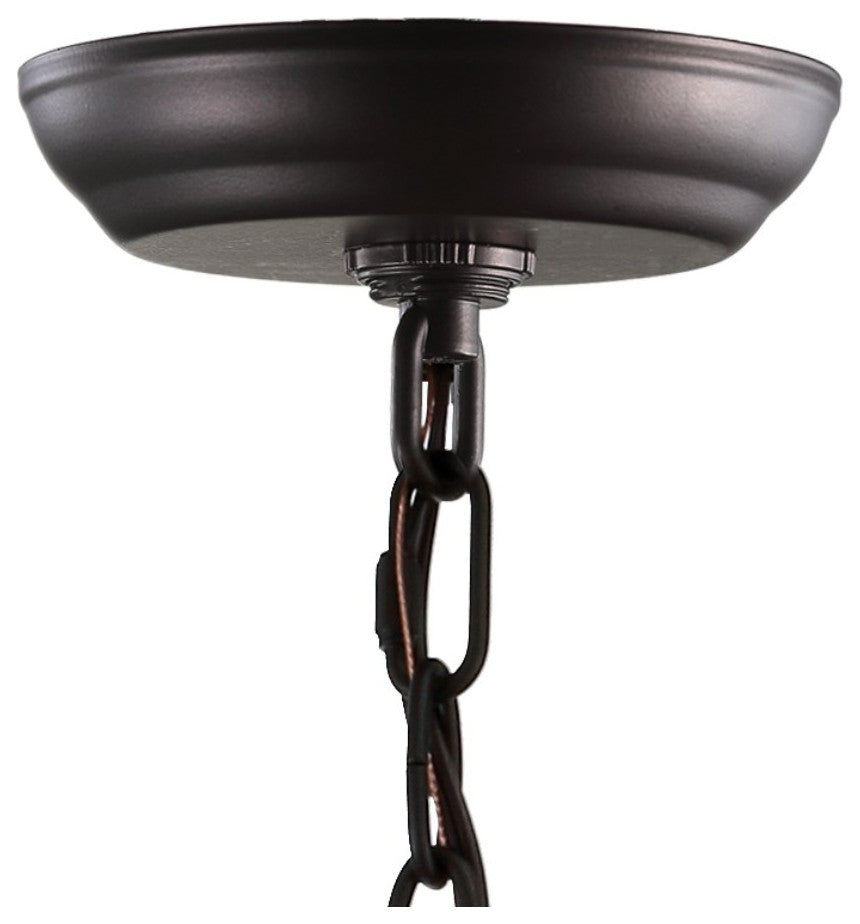 Ruth 4-light Lantern Metal LED Pendant, Oil Rubbed Bronze, 11"