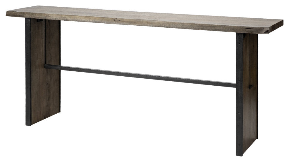 16" Brown Solid Wood Console Table