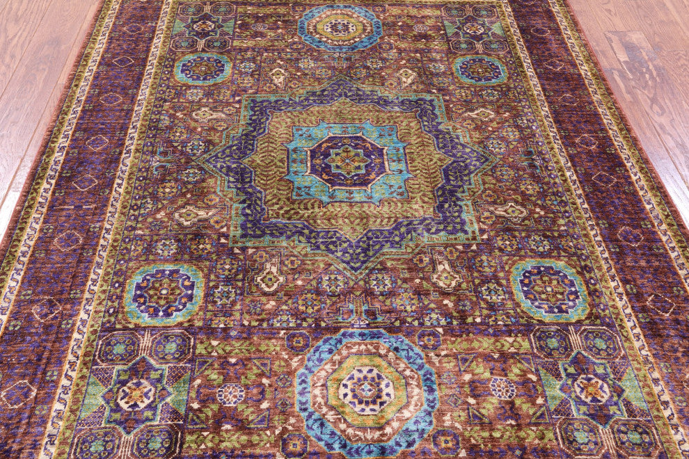 Handmade Mamluk Wool Rug 5' 1" X 6' 10" - Q12242
