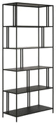 Cortland 34'' Wide Rectangular Bookcase in Blackened Bronze