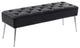 Button Tufts Bedroom Bench, Black-Pu Leather