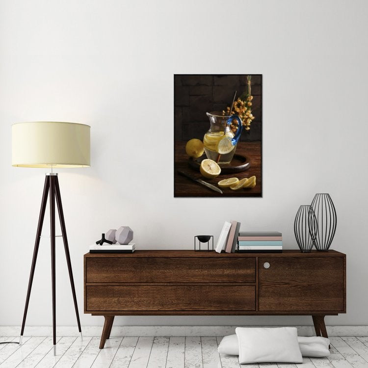 "Life And Lemons" Framed Canvas Giclee by Luiz Laercio, 29x41"