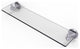 Shadwell 22" Glass Vanity Shelf with Beveled Edges, Satin Chrome