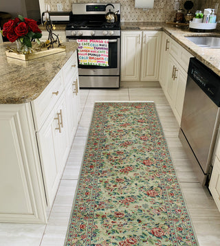 Pak-Persian Nezaket Gray/Red Runner, 2'7x11'0