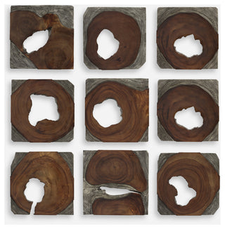 Uttermost Jungle Wood Paneled Wall Art, 9-Piece Set