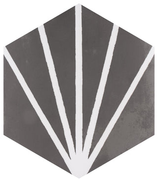 Horizon Dusk Hex Nero Porcelain Floor and Wall Tile