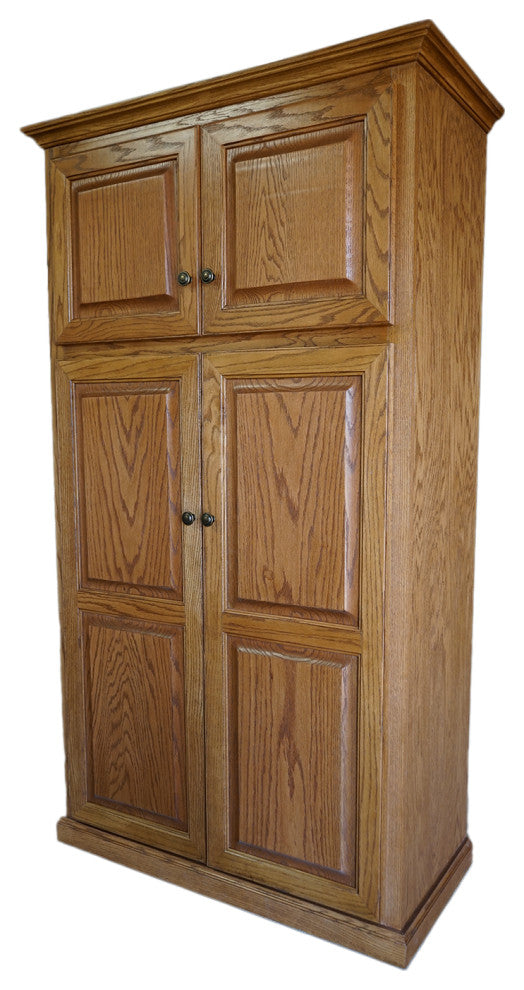 Oak Kitchen Pantry With upper Storage, Concord Cherry