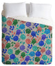 Deny Designs Bianca Green Roses Blue Duvet Cover - Lightweight