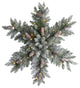 30" Pre-Lit Flocked Snowflake Dunhill Fir Wreath With Pinecones & 40 LED Lights