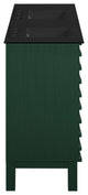 Cascade 48" Bathroom Vanity, Green Oak With Black Widespread Double Basin Sink