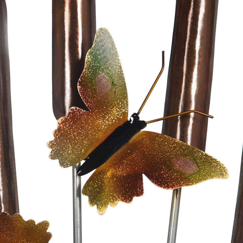 Spirited Metallic Lasered And Polished Metal Wall Decor Green, Gold, Bronze