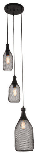 Elegant Lighting Brighton Collection Pendant, Black