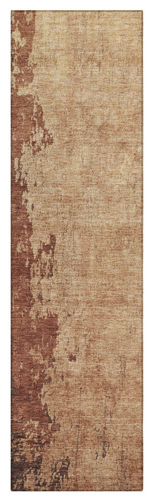 Machine Washable Indoor/Outdoor Chantille ACN1904 Orange 2'3" x 7'6" Runner Rug