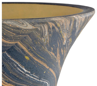 Brown Marbleized Double Gourd Vase