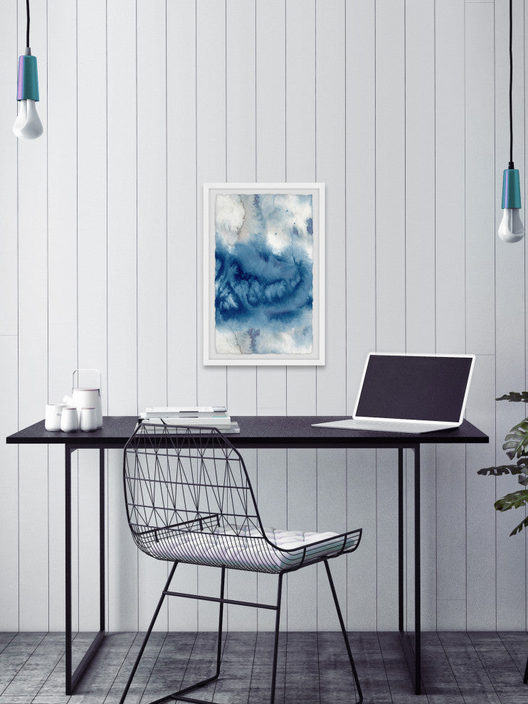 "Converging Waves" Framed Painting Print, 16x24