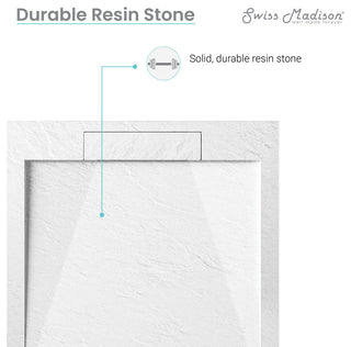 Terre C Series 36"x36" Reversible Drain Shower Base