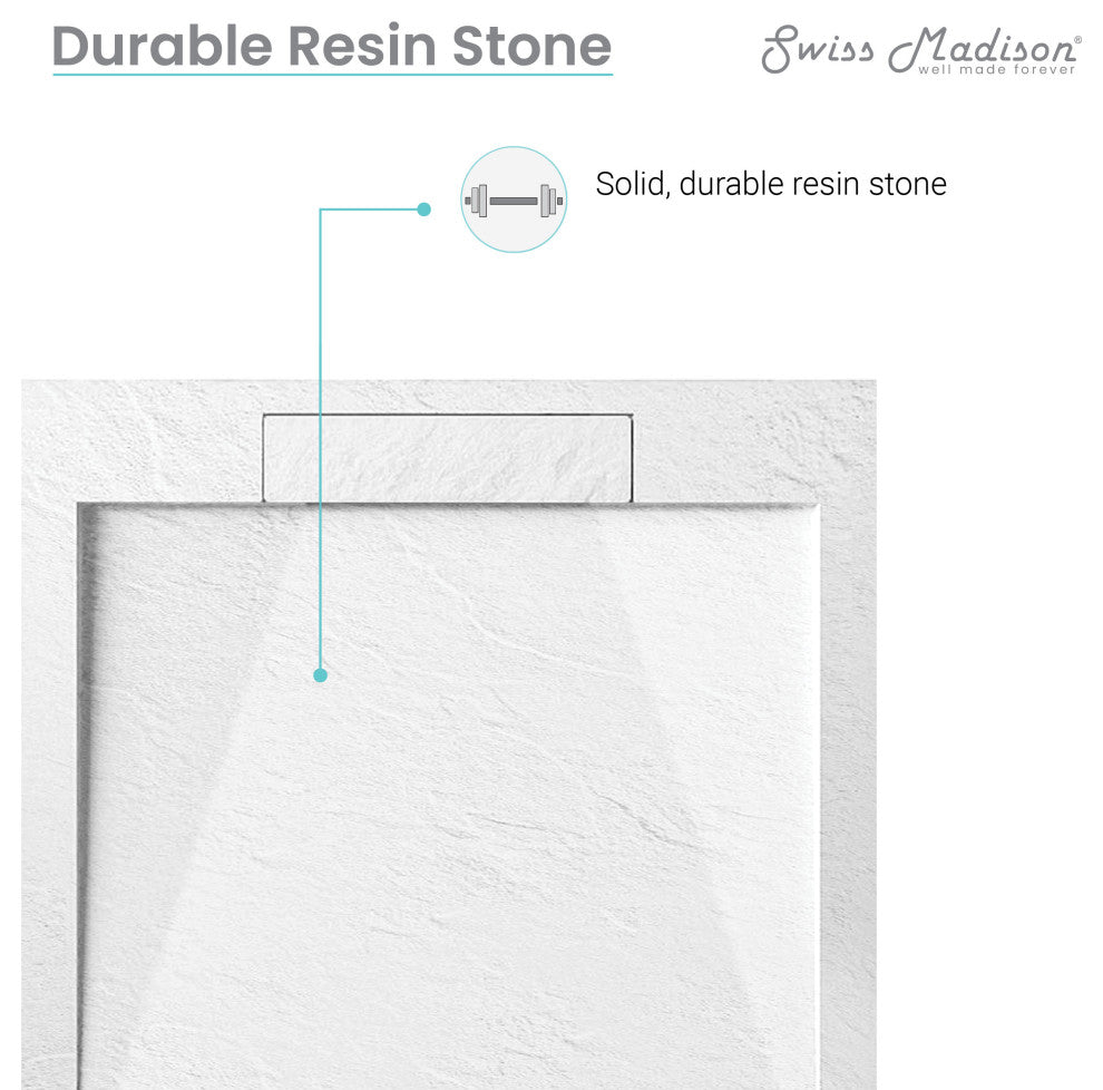 Terre C Series 36"x36" Reversible Drain Shower Base