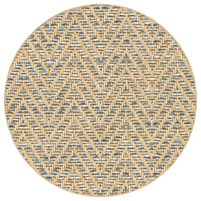Couristan Tortola Indoor/Outdoor Accent Rugs - 50+ Custom Sizes, Bronze, Round 3'