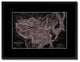China Japan Korea Vintage Vivid Sepia Map Canvas, 16"x21"