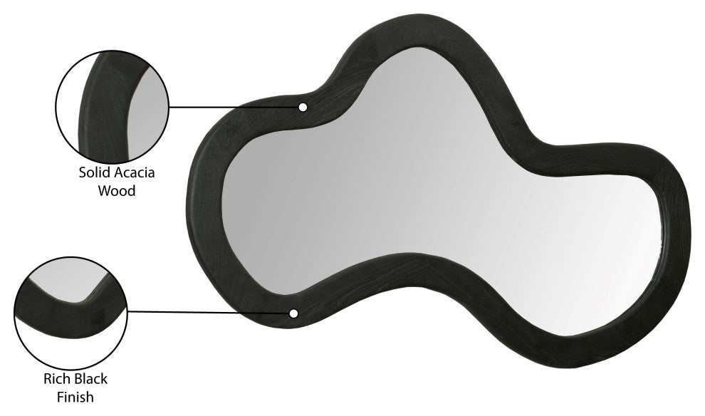 Oblique Mirror, Black, 28" X 48"