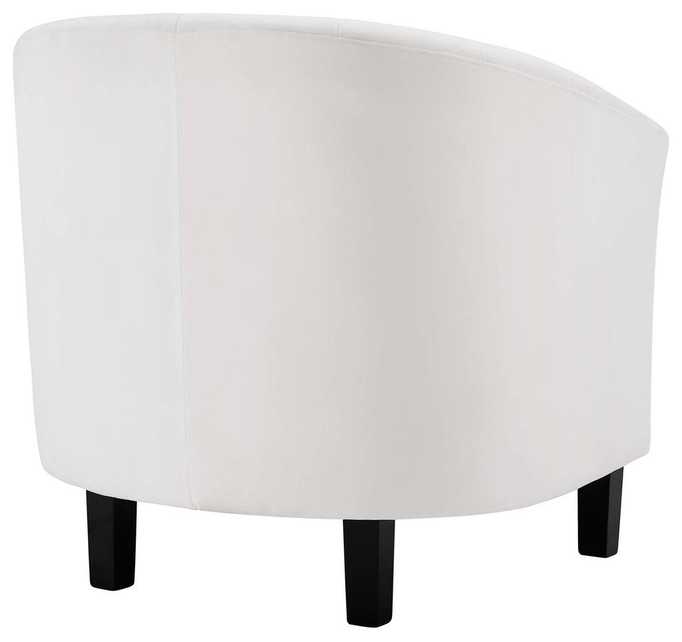 Prospect Channel Tufted Upholstered Velvet Armchair