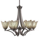 Chandeliers, 7" Vanilla Leaf Glass