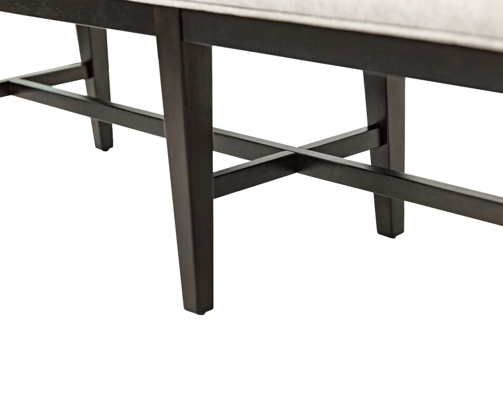 Modern Wood Dining Table Bench, Kitchen Seat, Black