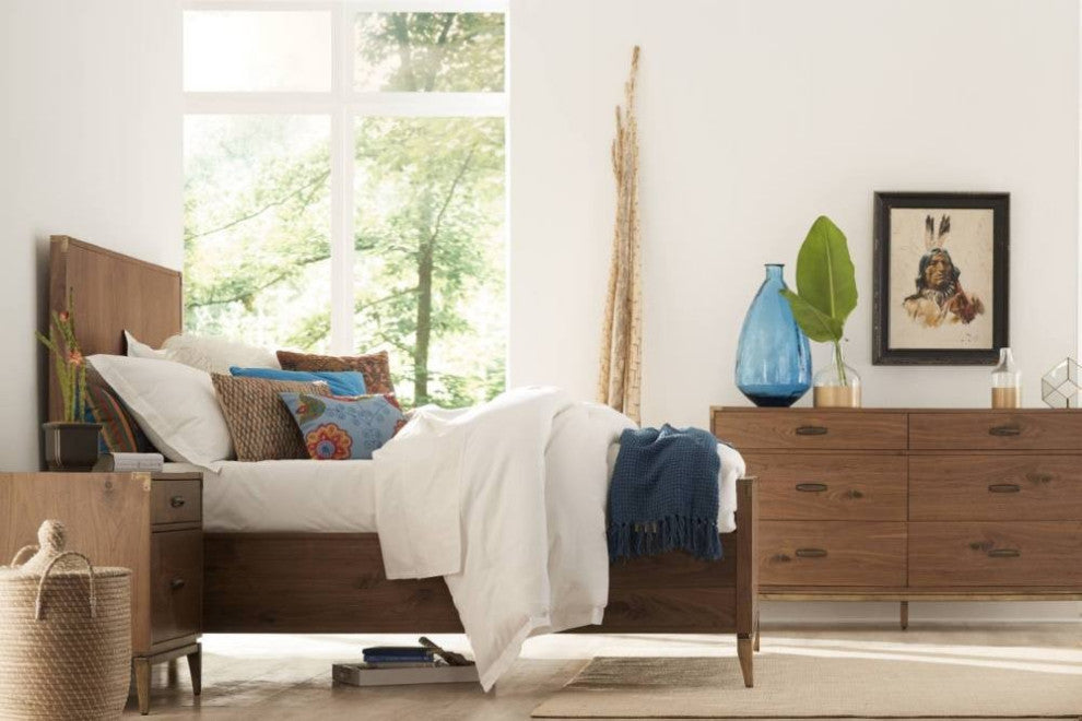 Alistair Mid-Century Walnut Bed