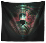 Green Pink Magical Lights Abstract Wall Tapestry, 92"x78"