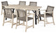 Monterey 6 Seater Outdoor Acacia Wood and Wicker Dining Set